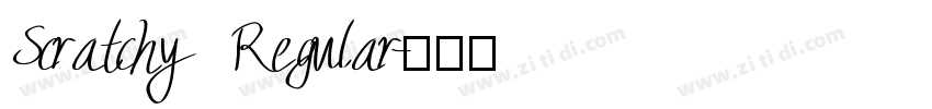 Scratchy Regular字体转换